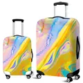 Elastic suitcase covers with colorful abstract marble print on professional white background - S / Abstract Marble (01)