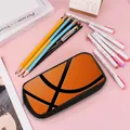 Minimalistische basketbal textuur etui met grote capaciteit en sportief ontwerp - Basketbal Textuur (6011313237690)