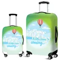 Elastic suitcase covers with summer holiday print in gradient blue and green - Refreshing Summer