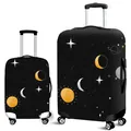 Copertura elastica per valigie con tema universo e cielo stellato disegnato a mano per viaggi - Hand-drawn Universe Theme (13)