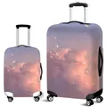 Pink and purple gradient elastic luggage cover with dreamy star and cloud patterns - Dreamy Clouds (14)