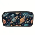 Astuccio blu scuro con stampa galassia spaziale e cerniera superiore resistente - 03
