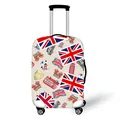 London themed suitcase cover with Union Jack and bulldog patterns on cream fabric - English Bulldog London (12)