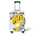 Elastic suitcase cover with Barcelona landmark digital print and thick stretch fabric - S / Barcelona