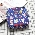 Bolsa sanitaria azul portátil con patrones médicos de dibujos y cremallera - Patrón de Enfermera Azul