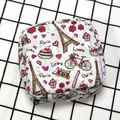 Portable mini zipper pouch with Paris Eiffel Tower prints for makeup and sanitary pads - Romantic Paris Tower Style (04)