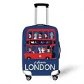 Polyester luggage cover with London red bus print and historic city theme design - London Double Decker (18)