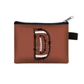 Mini portamonete stile baseball con stampa lettera D e pratico passante laterale - Stile Lettera D