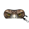 Portable eagle print glasses pouch with zipper closure and a metal climbing hook - Eagle Style (19)
