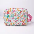 Sac banane en toile à imprimé léopard coloré avec sangle réglable rose vif - Léopard Coloré Blanc (06)