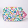 Sac banane blanc à pois colorés avec boucle rose pour femme, idéal pour le cyclisme - Taches Irrégulières Blanches (08)