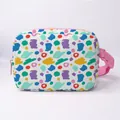 Sac banane coloré pour femme avec motifs abstraits et bandoulière réglable rose vif - Blocs Colorés Blancs (09)