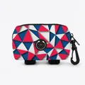 Dispenser per sacchetti igienici per cani con motivi geometrici rossi bianchi e blu - Triangoli Geometrici Rosso Bianco Blu(13)