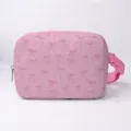 Roze heuptasje met vlinderpatroon en verstelbare riem met een kunststof gesp - All-over Strikkenprint