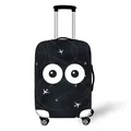 Elastic suitcase cover with blue airplane print and cartoon eyes for luggage protection - S / Cartoon Big Eyes Pattern (04)
