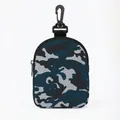 Blauwe camouflage hondenbeloningszakje met draaibare haak en ritssluiting - Blauw Grijs Camo - Ovaal