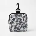 Grijze camouflage hondentas voor beloningen met riemclip voor training buiten - Urban Camo - Vierkant