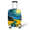 Housse de valise élastique avec peinture d'art Van Gogh étoiles et champs de fleurs - Champ de Tournesols (05)