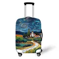 Housse de valise élastique avec motif de peinture à l'huile de la Nuit étoilée - Nuit Étoilée Pastorale (07)