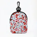 Portable floral dog treat pouch with zipper and clip for training walks - Oval 09
