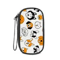 Custodia portatile per power bank con motivi di cani cartoon e doppia cerniera lampo - Illustrazione Diverse Razze di Cani
