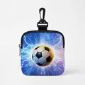 Monedero de fútbol Copa Mundial 2026 de poliéster con práctico gancho mosquetón - Cuadrado 02
