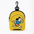 Bolsa amarilla para premios de perro con dibujo animado y clip para entrenamiento - Ovalado-Amarillo Saltando(08)