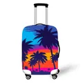 Elastic luggage cover with tropical sunset and palm tree silhouette print for suitcase - Size S (18-20 Inch) / Tropical Sunset Palm Tree (01)