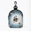 Porte-monnaie football Coupe du Monde 2026 en polyester avec crochet mousqueton noir - Ovale 03
