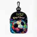 Porte-monnaie Coupe du Monde 2026 avec graffiti King of Soccer et mousqueton - Ovale 04