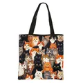 Bolso tote de gran capacidad con estampados de gatos para compras y viajes - Estilo de Patrón de Gato 2 (2)