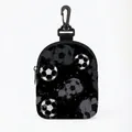 Porte-monnaie en polyester avec imprimé football et crochet mousqueton noir - Ovale 13