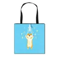 Sac fourre-tout en toile blanche avec imprimé chien et motif shiba inu mignon - Shiba Inu Blanc Machine à Pinces