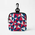 Draagbare beloningszak voor honden met geometrische rode, witte en blauwe print - Rood Wit Blauw Geometrische Driehoek / Vierkant