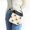 Mini crossbody phone bag with vintage tomato stamp print and adjustable rope strap - Tomato Stamp Print (05)