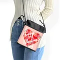 Borsa a tracolla rosa e nera con motivo a cuore e testo Happy Valentine's Day - Happy Valentine's Day (10)