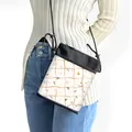 Floral mini crossbody phone bag with pink flowers and adjustable black shoulder strap - Yellow Plaid Dragonfly and Butterfly (09)