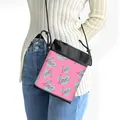 Borsa a tracolla rosa con motivo cuore love e cinturino nero regolabile - Cuore Blu Verde Love (21)