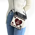 Borsa a tracolla per cellulare con motivo a cuore Be Mine e cinturino nero sottile - Be Mine Freccia Cupido (25)