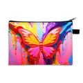 Cosmeticatas met vlinderprint en artistiek kleurrijk ontwerp met verfspatten - Verfdruppel Kleurrijke Vlinder (08)