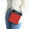 Mini borsa a tracolla rossa con stampa love e tracolla nera regolabile per donna - Base Rossa Stampa Love (27)