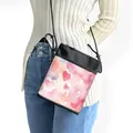 Borsa a tracolla da donna per cellulare con cuori acquerello e profili neri - Cuore Acquerello Sfumato (28)
