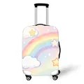 Copertura elastica per valigia con arcobaleno nuvole e stelle protezione da viaggio - Taglia S (18-21 Pollici) / Arcobaleno Macaron (03)