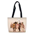 Bolso tote de lona beige con asas negras e ilustración femenina You Glow moderno - Figuras de Diversidad You Glow (06)