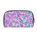 Long wallet with butterfly print and zipper closure for women in minimalist style - Polka Dot Dreamy Butterfly