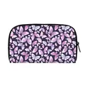 Long butterfly print wallet in deep purple with a secure zipper closure and card slots - Dark Purple Watercolor Butterfly