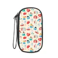 Custodia da viaggio per accessori con icone mediche e comodo cinturino nero da polso - Stile Medico Cartone Animato Beige (03)