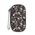 Reise-Organizer-Tasche mit medizinischem Muster und Stethoskop-Druck in Schwarz - Schwarzer Medizinischer Druckstil (07)