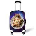 Elastic luggage cover featuring a corgi on toast with a starry galaxy background - Size S (18-20 Inch) / Corgi Toast Space (03)