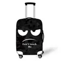 Elastic suitcase cover featuring black camo pattern and Don't touch Me slogan design - Size S (18-20 Inch) / Black Camo (04)
